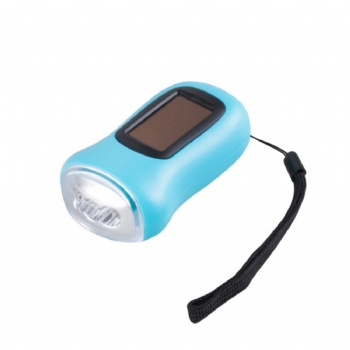 Sun Power Flashlight Hand Crank Torch Light