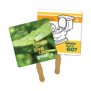 Full Color Square Paper Hand Fan