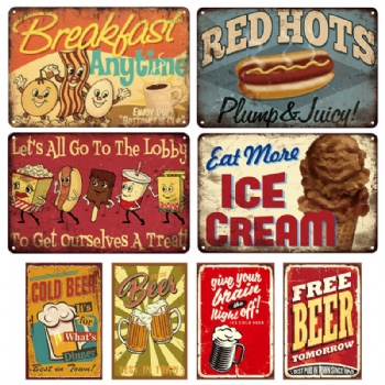 Full Color Printd Metal Tin Sign Decoration 11.8x15.7inch/30x40cm