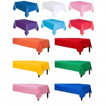 Solid PE Disposable Rectangular Table Cover