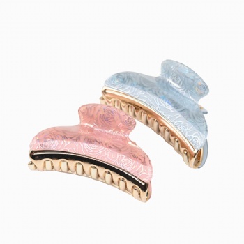 9 CM Candy Color Rose Hair Clip