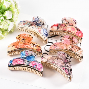 9 CM Large Acrylic Flower Hair Grip Clip