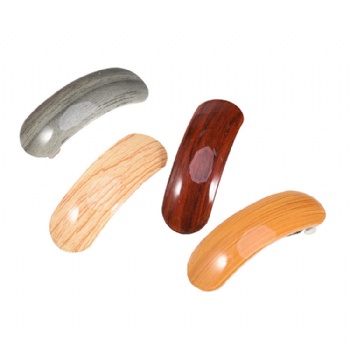 Imitation Wood Grain Acrylic Hair Clip
