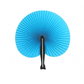 Plastic handle paper fold fan