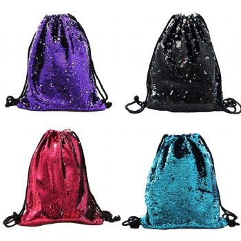 Sequin Drawstring Bag
